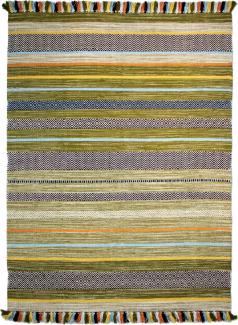 Handweb Teppich Turbat, Farbe: Grün, Größe: 170x230 cm