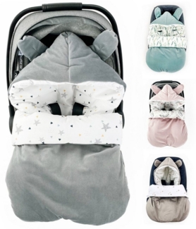 BABEES Fußsack BABYFUßSACK für Babyschale Frühling Übergang warm mit Füllung, Einschlagdecke Fußsack Schlafsack Baby Kinderwagen GANZJÄHRIG