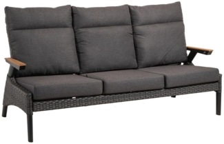 Lesli Living Gartenlounge-Bank Lesli Living 3er Loungesofa Loungenbank "Florence Forte"