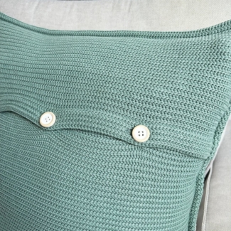 blanketino Dekokissen Kissen mit Strickmuster, Kissenhülle mit Füllung