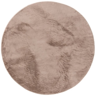 benuta Fellteppich Furry, rund, Höhe: 11 mm, Teppich Wohnzimmer, Esszimmer, Schlafzimmer, Flur, Weich, Rutschfest