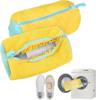 BlingBin Wäschenetz 2 Stück schuhwaschbeutel waschmaschine Multi Schutz schuhbeutel,(1 Paar, 2-St, 2* Schuh-Waschbeutel), Wiederverwendbar,Reißfest & Hakendesign,Einfache Schuhreinigung
