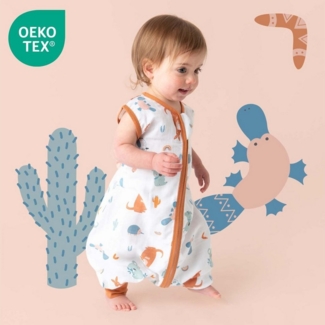 Schlummersack Kinderschlafsack Musselin Schlafsack mit Füßen, 0.5 Tog OEKO-TEX zertifiziert