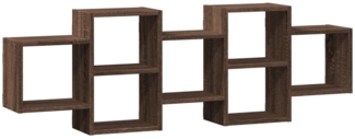 vidaXL Wandregal Braun Eichen-Optik 129x18x42 cm Holzwerkstoff 853224