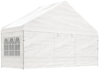 vidaXL Pavillon mit Dach Weiß 5,88x2,23x3,75 m Polyethylen 362633