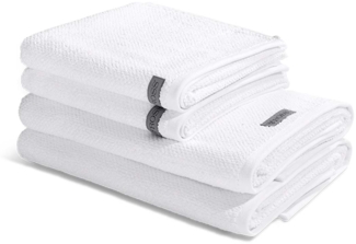 Ross Selection 4 tlg. Frottier-Set - 2 X Handtuch (50 X 100cm), 2 X Duschtuch (70 X 140cm) - 540 g/m2 - Weiß