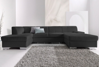 DOMO collection Wohnlandschaft Star, zeitlose Formensprache, elegante Optik, viel Platz, U-Form, fester Sitzkomfort, wahlweise mit Bettfunktion