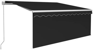 vidaXL Markise Manuell Einziehbar mit Rollo 3,5x2,5 m Anthrazit 3069279