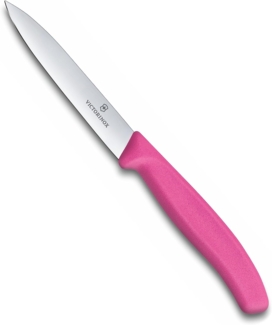 Victorinox - Gemüsemesser Mittelspitz 10cm - gerader Schliff - Swiss Classic - pink - spülmaschinengeeignet