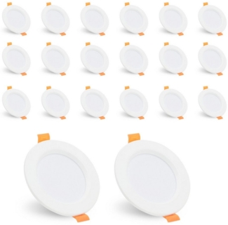 Clanmacy LED Einbaustrahler 20St. LED Einbaustrahler 5W KaltWeiß 400LM Deckenleuchte Einbauleuchte