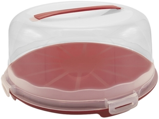 Michelino Nora Kuchentransportbox / Tortenhaube ø30 cm mit Griff in Rot