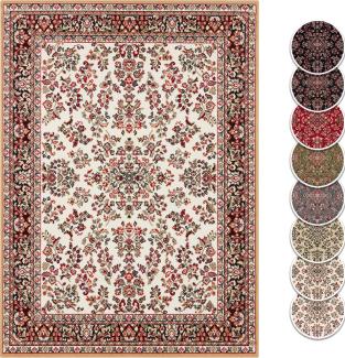 Kurzflor Orient Teppich Zabul - 120x160x0,8cm - senfgelb, creme