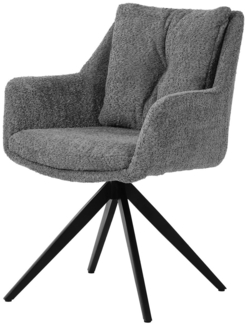 Stuhl Sit&Chairs 65,5 x 84,5 x 66 cm Polyester Metall Grau Schwarz