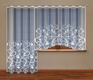 HAFT Gardine mit Kräuselband Flamme Muster 21998, Store