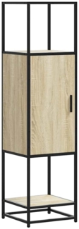 vidaXL Highboard Sonoma-Eiche 35,5x35x139 cm Holzwerkstoff Metall 849035