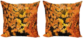 Abakuhaus Kissenbezüge Modern Accent Doppelseitiger Digitaldruck, (2 Stück), Blätter Vivid Herbst-Ahornblätter