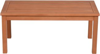 Gartentisch HILARY - Eukalyptus, Braun, 90 x 44 x 40,7 cm | Garten Beistelltisch Wetterfest Outdoor Tisch