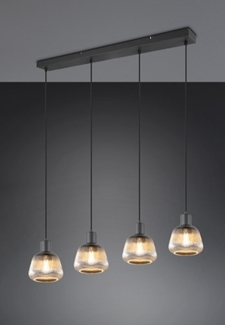 Trio Leuchten LED Deckenleuchte Tarifa 4xE27, Metall/Glas