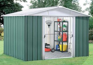 Yardmaster Metall-Gerätehaus "Bayern" Modell 87, grün, 4,68 m²,ohne Bodenrahmen