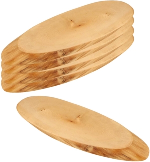 5 Stück Servierbrett Baumscheibe - Birke - 45 x 17 x 2,5cm