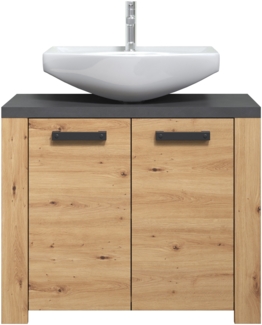 Waschbeckenunterschrank Franka / Follow, Holzwerkstoff, Holzfarben, 79 x 67 x 35 cm