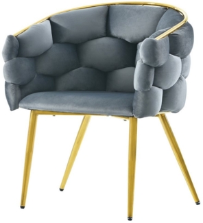 Celya Stuhl (1-St), Esszimmerstühle, Make-up Stühle, Samtstuhl, Sessel (1 St), Stühle mit Metallbeinen, beige Stühle, Bubble Stühle