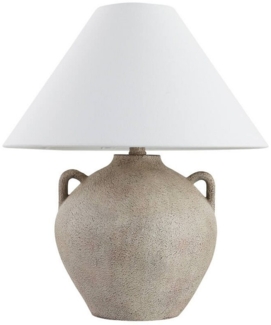 HOME DELUXE Große Tischlampe in Steinoptik RITA - Weiß