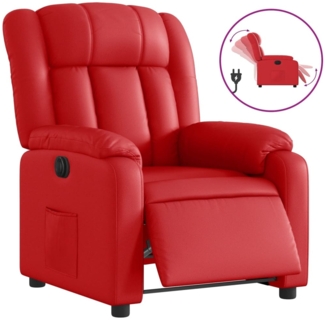 vidaXL Relaxsessel Elektrisch Rot Kunstleder 3205255