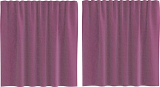 vidaXL Voile Vorhänge mit Schlaufen 2 Stk. Lila 140x140 cm 4102291