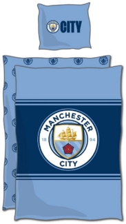 Manchester City Baumwolle Bettwäsche Bettbezug 140x200 cm & Kissenbezug 60x70 cm