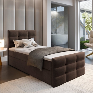 Masseno Boxbett AMON 90x200 cm mit Bonell Matratze und Topper