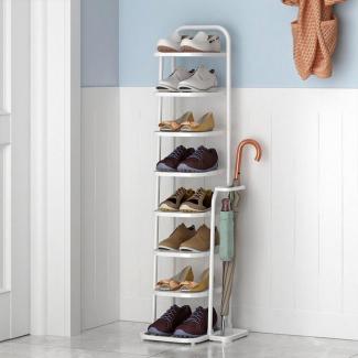 Vicbuy Schuhregal Schuhschrank 8 Ebenen, 121cm platzsparend Schuhständer, Schuh-Organizer, 8-stöckig Regalwürfel Standregal Aufbewahrung Deko