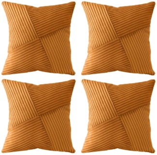 Amilian Kissenhüllen - 4er Set Kissenbezug, Kissenbezüge - Zierkissenbezüge, (4 Stück), 40x40 cm, Kissenhülle für Sofakissen, Dekokissen, Zierkissen, Kissen