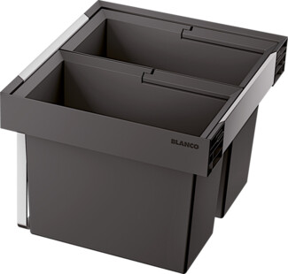 Blanco 'Flexon II Low' Abfallsystem, Kunststoff schwarz, 38 (2x19) Liter