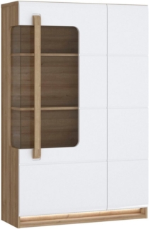 FORTE Highboard Attention (Hochschrank, Hochkommode), Highboard, Beleuchtung, Soft Close, Glastüre, Stauraum, Höhe 139,6cm