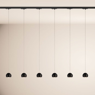 s.luce Beam LED Hängelampe 1-Phasen-Schienensystem Mitteleinspeiser Schwarz