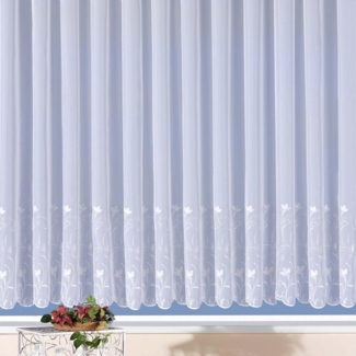 Weckbrodt Gardine Turin, Kräuselband (1 St), transparent, Voile, echte Stickerei, Voile, halbtransparent, Bordüre, Kante, Store