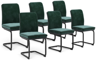 Vicco Freischwinger Grün 6er Set, Eleganza