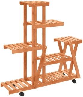 vidaXL Blumenständer mit Rollen 95x25x101 cm Massivholz Tanne 362882