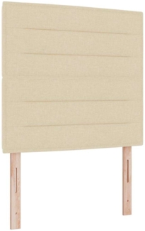 vidaXL Boxspringbett mit Matratze mit Kopfteil Creme 80x200 cm Stoff 3342751