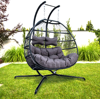 Luxus-Premium Rattan Hängesessel Polyrattan Hollywoodschaukel-Hängeschaukel 2024 a