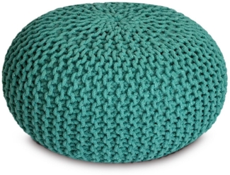 Amagohome Sitzhocker Strickhocker XXL Pouf Ø55 H37cm Bodenkissen Sitzpouf Baumwolle nachhal