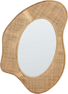 Wandspiegel DORNES 57 cm 77 cm Rattan Naturfarben
