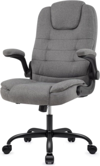 Ergonomischer Bürostuhl 360° Drehstuhl Stoff Grau 150kg 54*52*115 cm