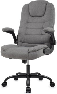 Ergonomischer Bürostuhl 360° Drehstuhl Stoff Grau 150kg 54*52*115 cm