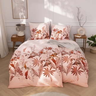 Estella Interlock Jersey Bettwäsche Viviene 6964-290 Blätter 135x200