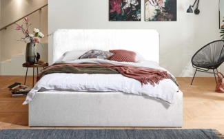 Halmon Schlafkomfort Betten Polsterbett Mailand (Mit Stauraum unter der Liegefläche, erhältlich In 6 Größen und 7 attraktiven Farben), 40 cm Seitenhöhe, inkl. Lattenrost bei Ausführung mit Matratze