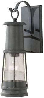 Außenleuchte, Wandlampe, ALU mundgeblasenes Glas, H 41,1 cm
