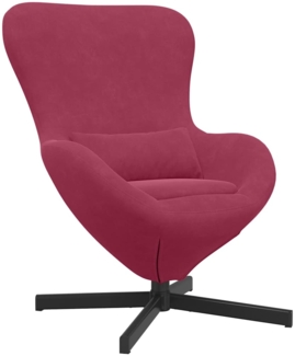 vidaXL Eiersessel Weinrot 63 x 73 x 90 cm Samt 42002761