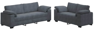 vidaXL 2-teiliges Sofa-Set mit Kissen, dunkelgrauer Samt 3324750